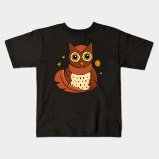 Mystical Brown Owl Kids T-Shirt